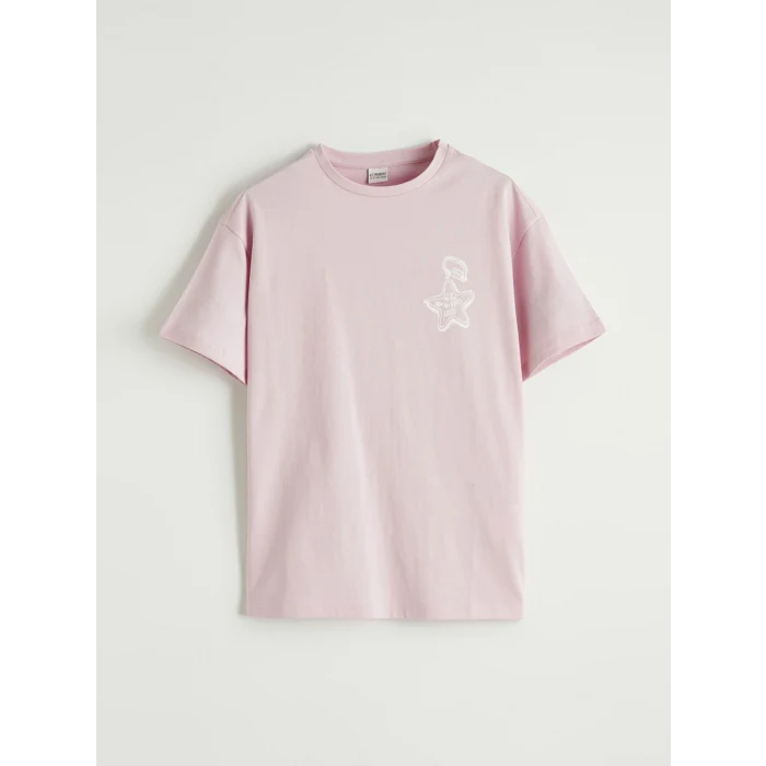 LCW Kids Ekru Baskılı Kız Çocuk Tişört 2li