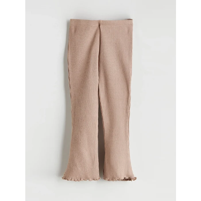 LCW baby Ekru Bebe Yaka Kız Bebek Sweatshirt ve Tayt