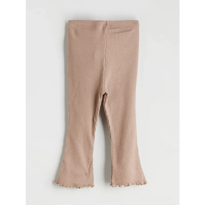 LCW baby Ekru Bebe Yaka Kız Bebek Sweatshirt ve Tayt