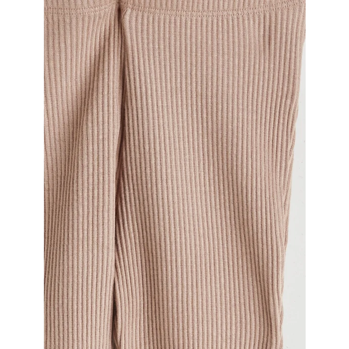 LCW baby Ekru Bebe Yaka Kız Bebek Sweatshirt ve Tayt