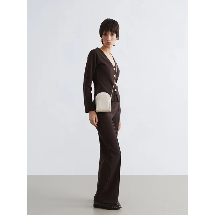 LCW ACCESSORIES Bej Deri Görünümlü Kadın Omuz Çantası