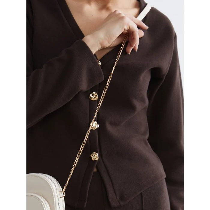 LCW ACCESSORIES Bej Deri Görünümlü Kadın Omuz Çantası