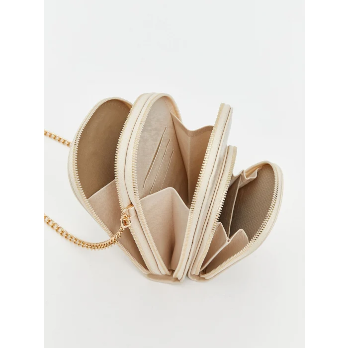 LCW ACCESSORIES Bej Deri Görünümlü Kadın Omuz Çantası