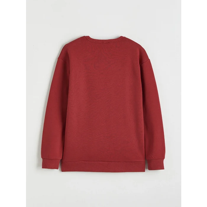 LCW Kids Kırmızı Galatasaray Baskılı Erkek Çocuk Kalın Sweatshirt