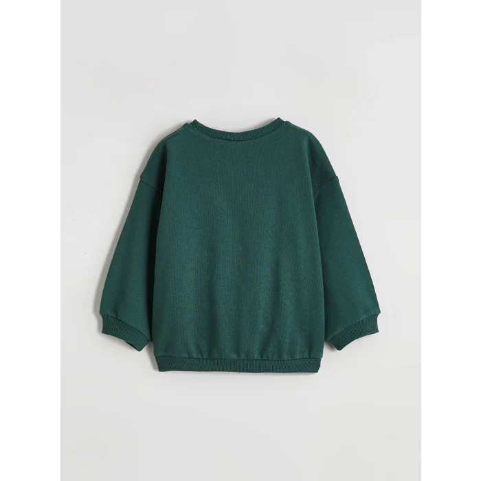 LCW baby Yeşil Baskılı Erkek Bebek Sweatshirt ve Pantolon