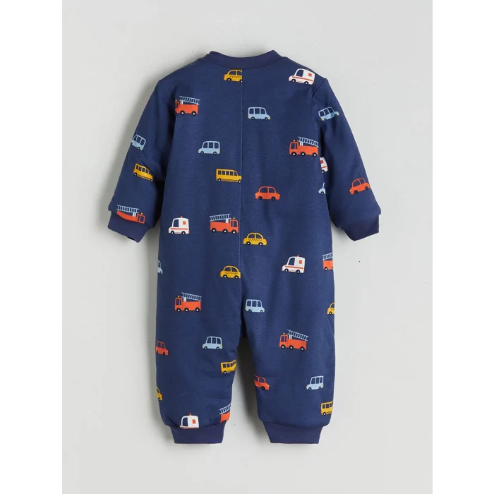 LCW baby Lacivert 2.5 Tog Bisiklet Yaka Uzun Kollu Erkek Bebek Uyku Tulumu