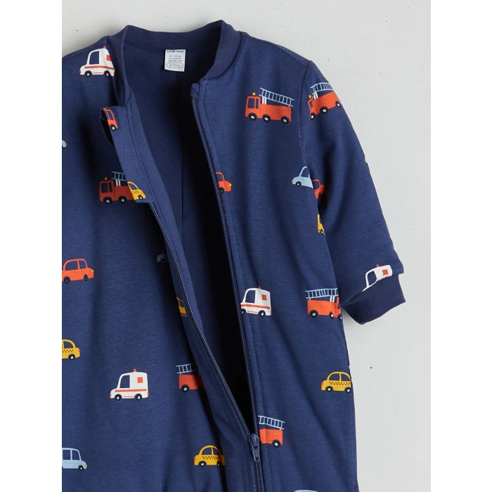 LCW baby Lacivert 2.5 Tog Bisiklet Yaka Uzun Kollu Erkek Bebek Uyku Tulumu