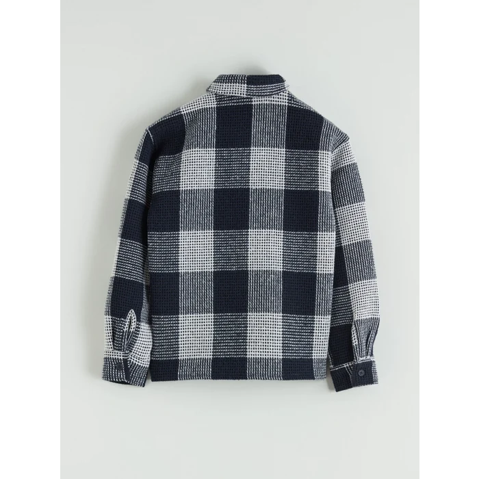 LCW Kids Lacivert Ekose Erkek Çocuk Oduncu Gömlek