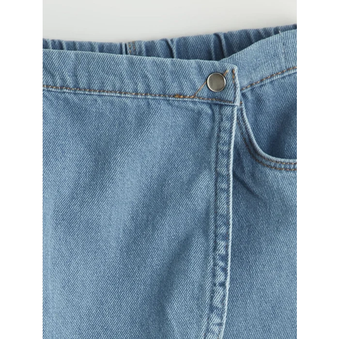 LCW Kids Mavi Kız Çocuk Jean Şort Etek