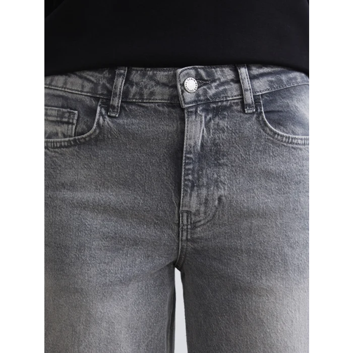 LCW Jeans Gri Wideleg Kadın Jean Pantolon