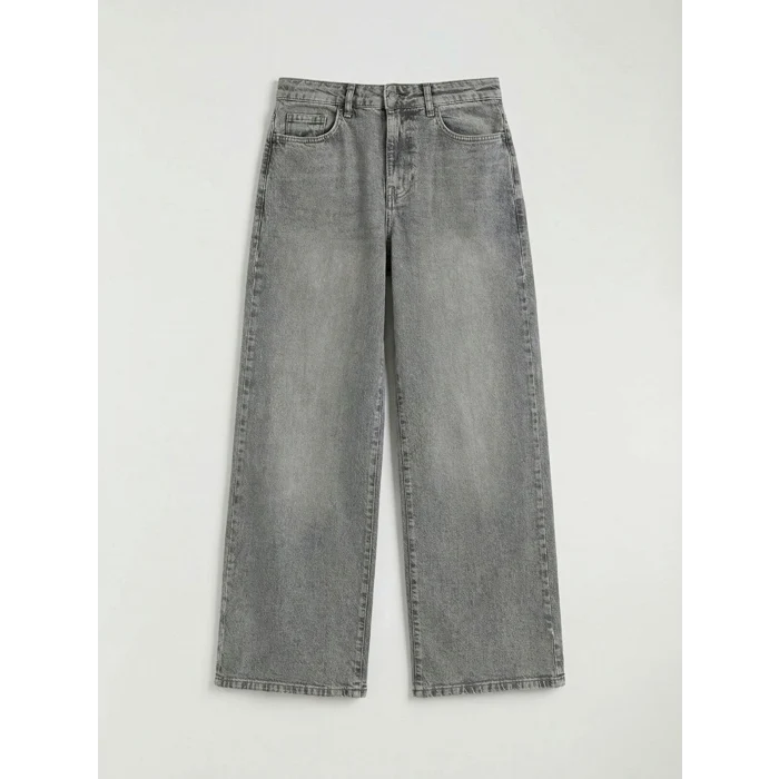 LCW Jeans Gri Wideleg Kadın Jean Pantolon