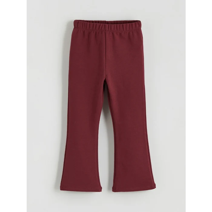 LCW Kids Bordo İspanyol Paça Kız Çocuk Tayt