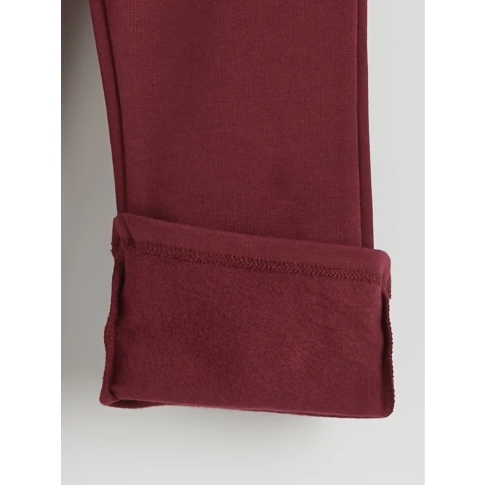 LCW Kids Bordo İspanyol Paça Kız Çocuk Tayt