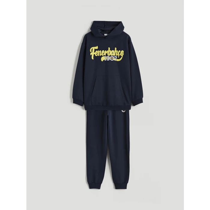 LCW Kids Lacivert Fenerbahçe Baskılı Erkek Çocuk Eşofman Takımı