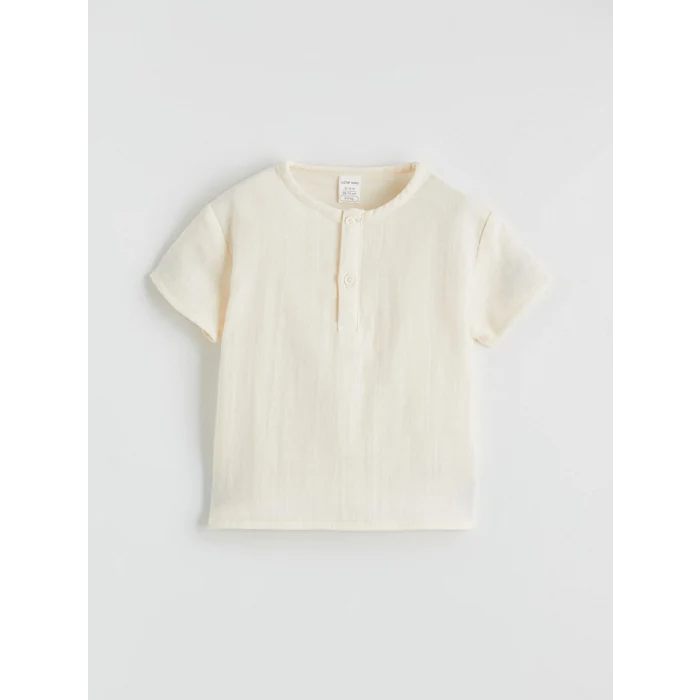 LCW baby Ekru Erkek Bebek Müslin Tişört ve Pantolon