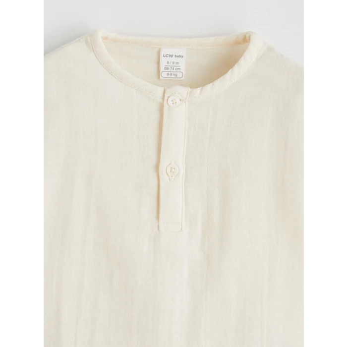 LCW baby Ekru Erkek Bebek Müslin Tişört ve Pantolon