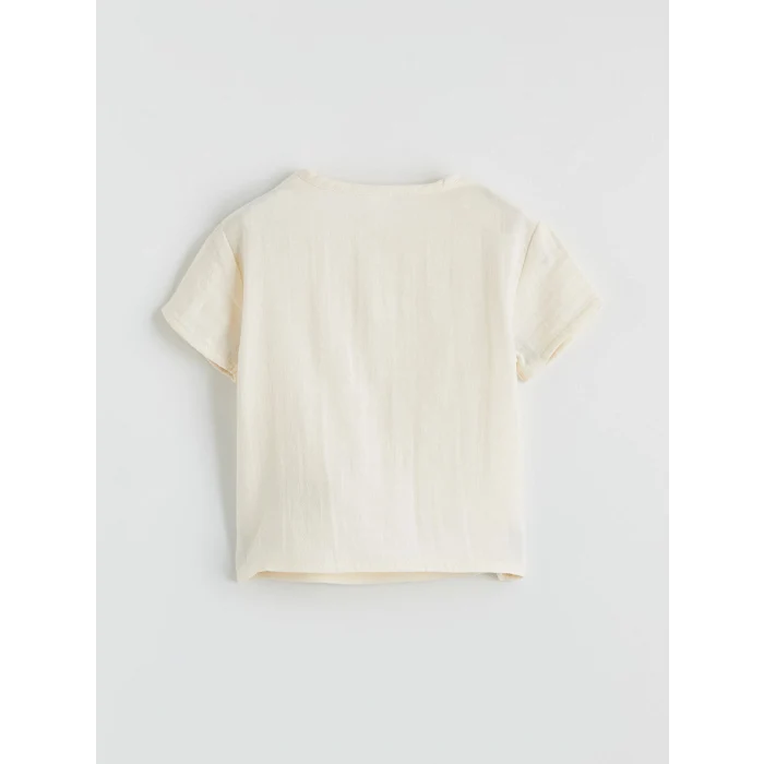 LCW baby Ekru Erkek Bebek Müslin Tişört ve Pantolon