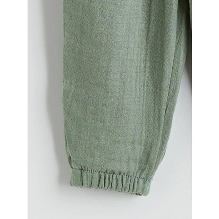 LCW baby Ekru Erkek Bebek Müslin Tişört ve Pantolon