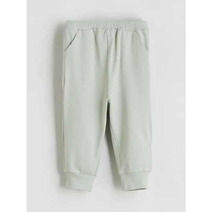 LCW baby Yeşil Dinozor Baskılı Erkek Bebek Eşofman Takımı