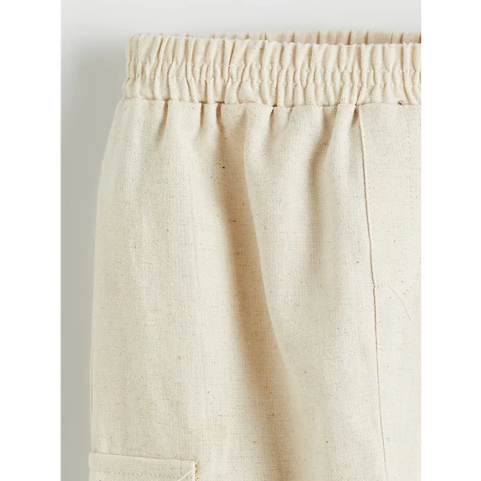 LCW baby Ekru Erkek Bebek Kapüşonlu Gömlek ve Pantolon