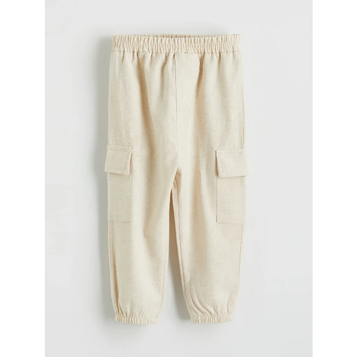 LCW baby Ekru Erkek Bebek Kapüşonlu Gömlek ve Pantolon