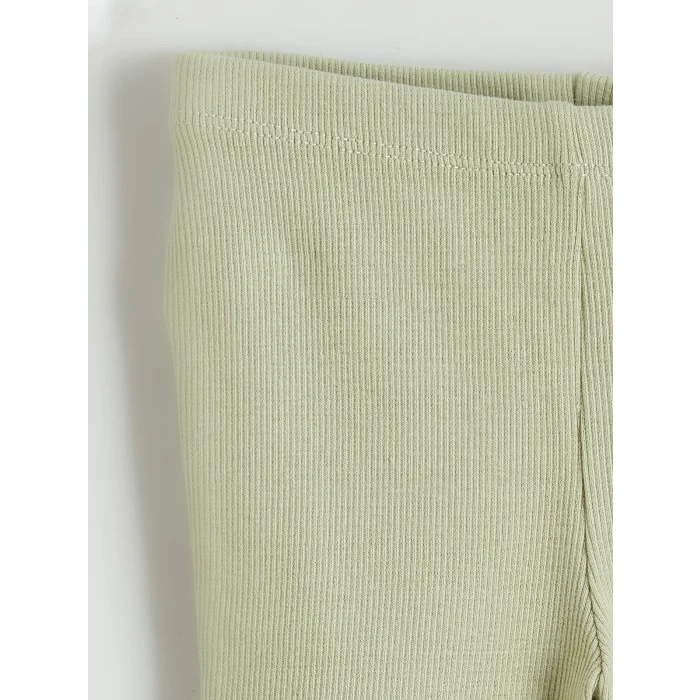 LCW baby Bej Bisiklet Yaka Baskılı Kız Bebek Sweatshirt ve Tayt