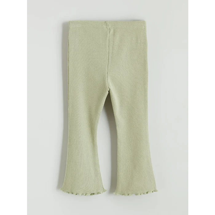 LCW baby Bej Bisiklet Yaka Baskılı Kız Bebek Sweatshirt ve Tayt