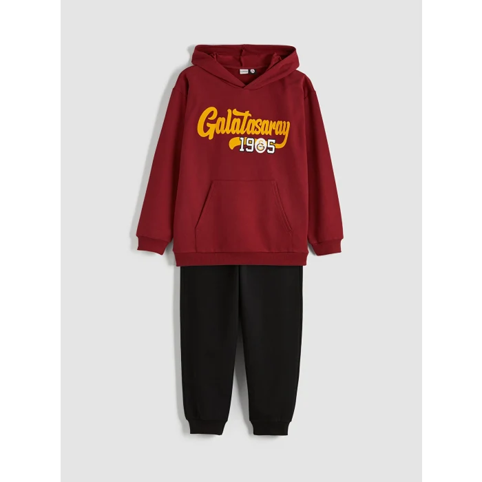LCW Kids Kırmızı Galatasaray Baskılı Erkek Çocuk Eşofman Takımı