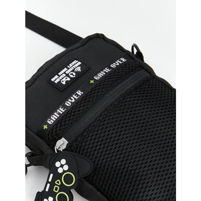 LCW ACCESSORIES Siyah Baskılı Erkek Çocuk Göğüs Çantası