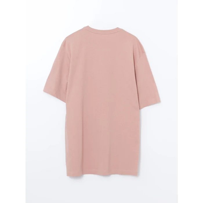 LCWAIKIKI Basic Pembe Bisiklet Yaka Penye Erkek Tişört