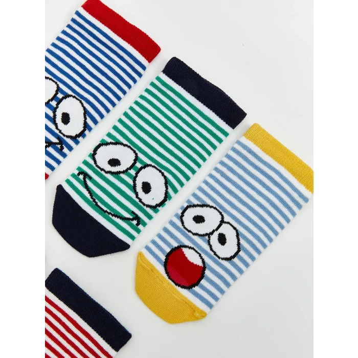 LCW Kids Karışık Desenli Erkek Çocuk Patik Çorap 5li