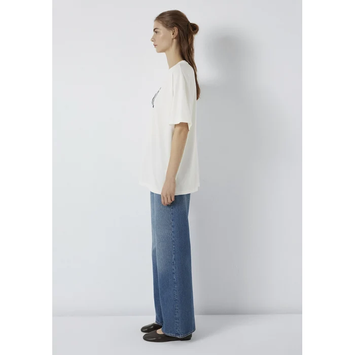 Mavi 1600843-81964 Mavi Logo Ekru Tişört