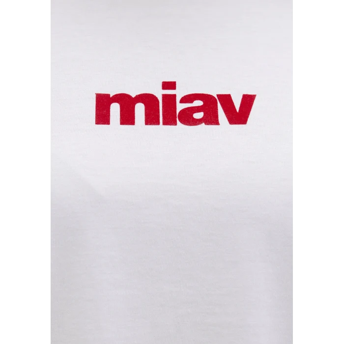 Mavi 1610622-86417 Kırmızı Miav Baskılı Beyaz Tişört