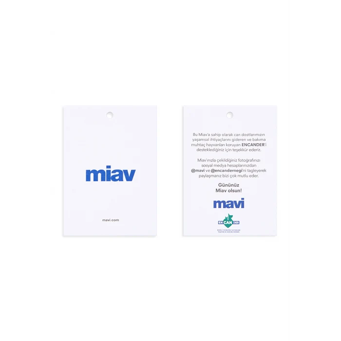 Mavi 1610622-86417 Kırmızı Miav Baskılı Beyaz Tişört