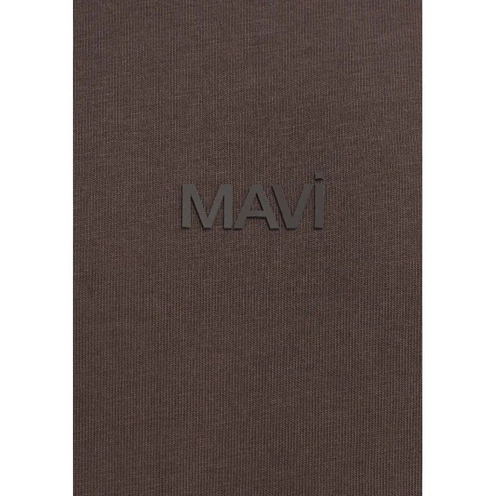Mavi 0613093-70251 Mavi Logo Kahverengi Basic Tişört