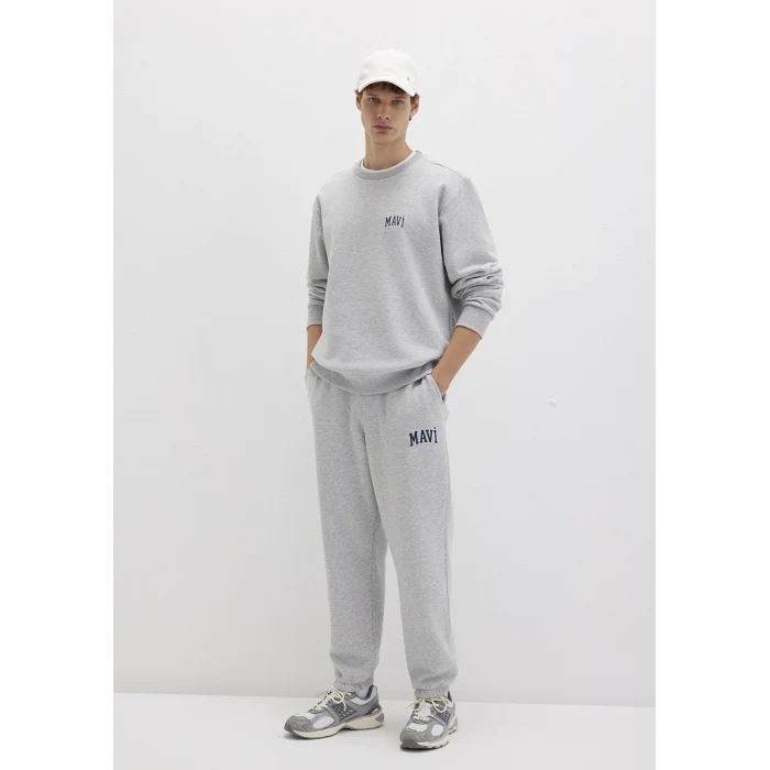 Mavi 0010207-80018 Mavi Logo Baskılı Gri Eşofman Altı