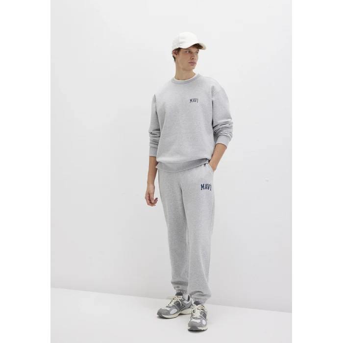 Mavi 0010207-80018 Mavi Logo Baskılı Gri Eşofman Altı