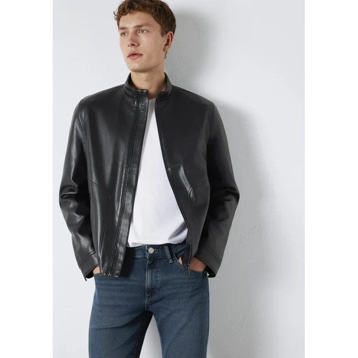 Mavi 0110789-71379 Siyah Biker Ceket