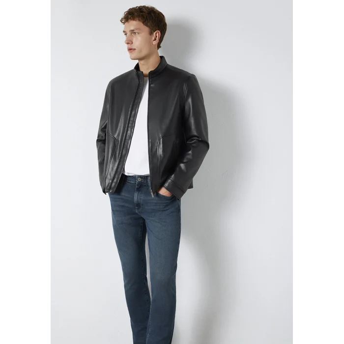 Mavi 0110789-71379 Siyah Biker Ceket