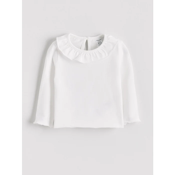 LCW baby Pembe Çiçekli Kız Bebek Salopet Elbise ve Tişört