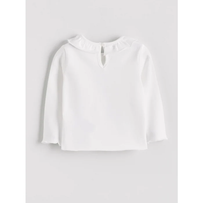 LCW baby Pembe Çiçekli Kız Bebek Salopet Elbise ve Tişört