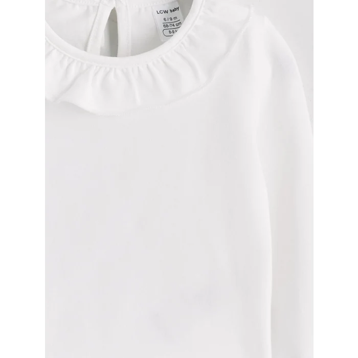 LCW baby Pembe Çiçekli Kız Bebek Salopet Elbise ve Tişört