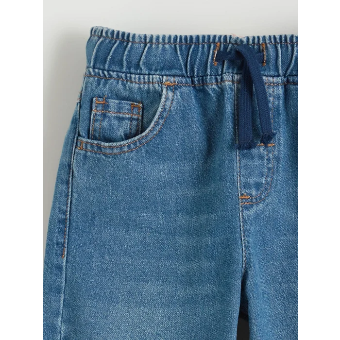 LCW Kids İndigo Beli Lastikli Erkek Çocuk Jean Pantolon