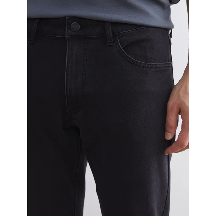 LCW Jeans Siyah 779 Regular Fit İçi Polarlı Kışlık Erkek Jean Pantolon