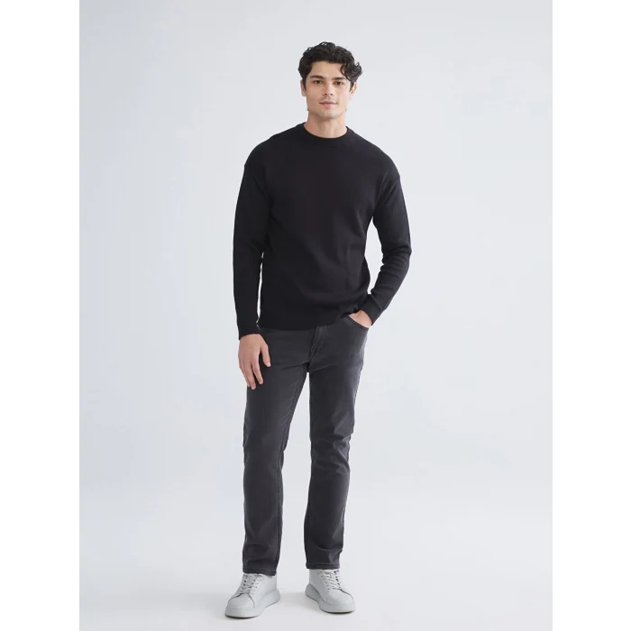 LCW Jeans Antrasit 779 Regular Fit İçi Polarlı Kışlık Erkek Jean Pantolon