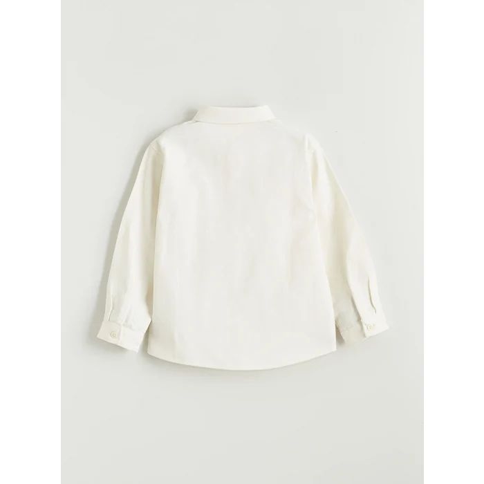 LCW Kids Bej Erkek Çocuk Basic Gabardin Gömlek