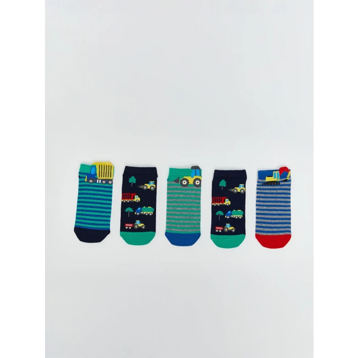 LCW Kids Karışık Desenli Erkek Çocuk Patik Çorap 5li