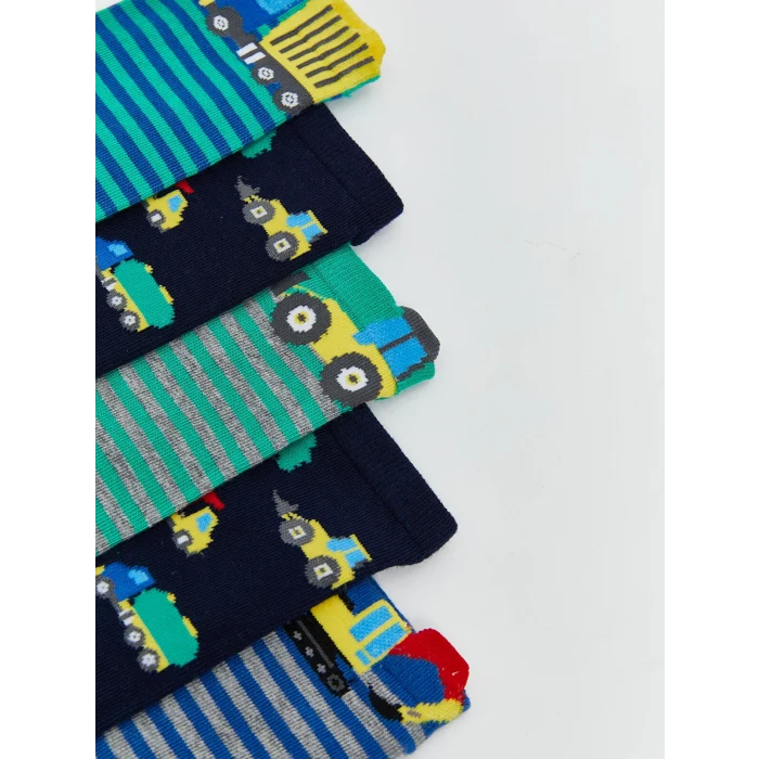 LCW Kids Karışık Desenli Erkek Çocuk Patik Çorap 5li