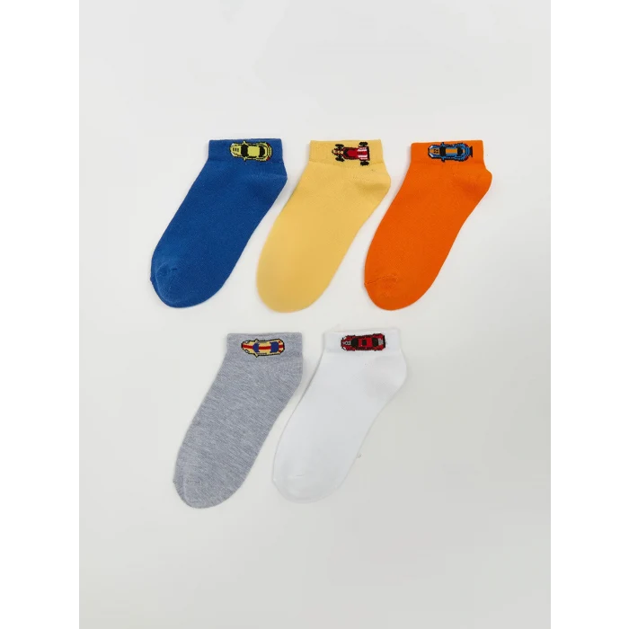 LCW Kids Karışık Desenli Erkek Çocuk Patik Çorap 5li