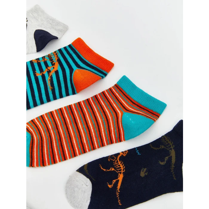 LCW Kids Karışık Çizgili Erkek Çocuk Patik Çorap 7li